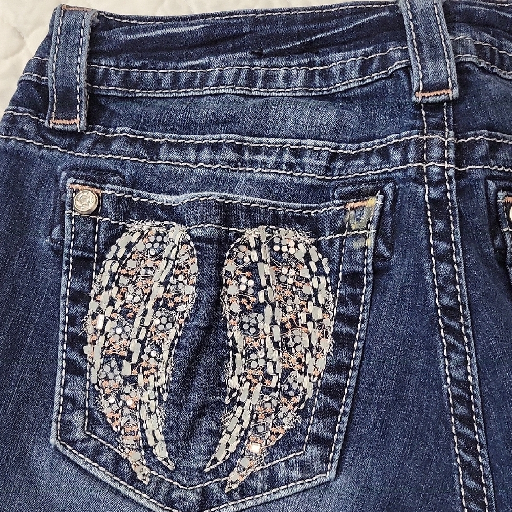 Miss Me Dark Blue Straight Leg Jeans - Picture 4 of 8